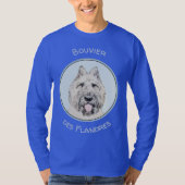 Bouvier des Flandres Painting - Original Dog Art T-Shirt (Vorderseite)