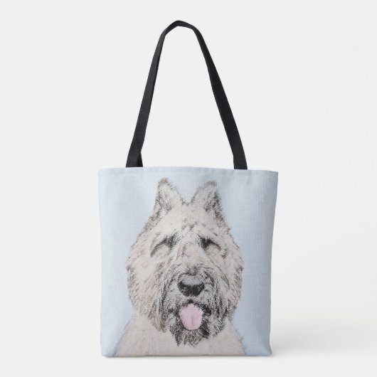 Bouvier des Flandres Painting - Original Dog Art Tasche (Rückseite)