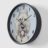 Bouvier des Flandres Painting - Original Dog Art Uhr (Winkel)
