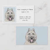 Bouvier des Flandres Painting - Original Dog Art Visitenkarte (Vorne/Hinten)