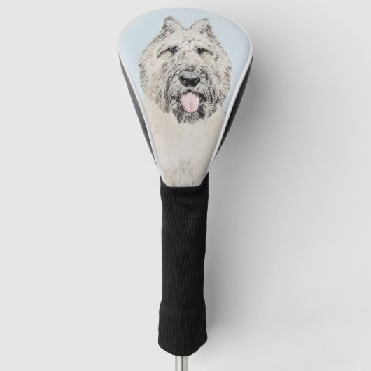 Bouvier des Flandres Painting - Original Hund Kuns Golf Headcover (Vorderseite)