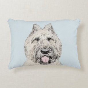 Bouvier des Flandres Painting - Original Hund Kuns Zierkissen