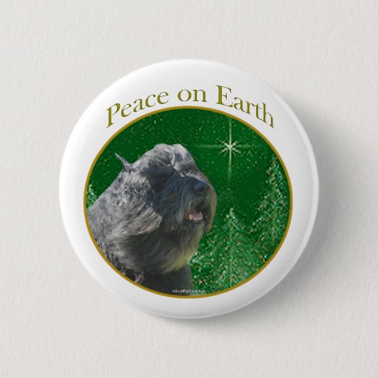 Bouvier Des Flandres Peace Button (Vorderseite)