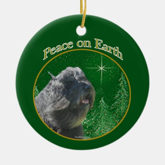 Bouvier Des Flandres Peace Keramik Ornament (Vorne)