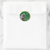 Bouvier Des Flandres Peace Runder Aufkleber (Tasche)