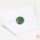 Bouvier Des Flandres Peace Runder Aufkleber (Umschlag)