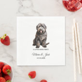 Bouvier des Flandres Pet Cocktail Wedding Serviette (Beispiel)