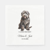 Bouvier des Flandres Pet Cocktail Wedding Serviette (Vorderseite)