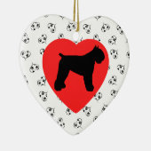 Bouvier des Flandres Silhouhette individuell Keramik Ornament (Rechts)