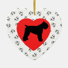Bouvier des Flandres Silhouhette individuell Keramik Ornament