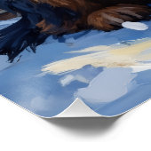 Bouvier des Flandres Snowy Farm Christmas Poster (Ecke)