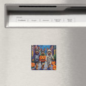 Bouvier des Flandres Trick-or-Treating Halloween Magnet (In Situ (Geschirrspüler))