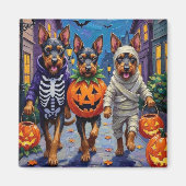 Bouvier des Flandres Trick-or-Treating Halloween Magnet (Vorne)