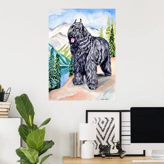 Bouvier des Flandres Wall Print Poster (Heimbüro)