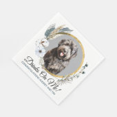 Bouvier des Flandres Wedding Napkins mit Foto Serviette (Ecke)