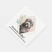 Bouvier des Flandres Wedding Napkins mit Foto Serviette (Ecke)