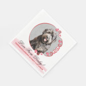 Bouvier des Flandres Wedding Napkins mit Foto Serviette (Ecke)