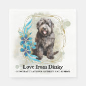 Bouvier des Flandres Wedding Napkins mit Foto Serviette (Vorderseite)