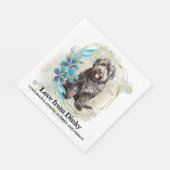 Bouvier des Flandres Wedding Napkins mit Foto Serviette (Ecke)