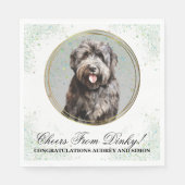 Bouvier des Flandres Wedding Napkins mit Foto Serviette (Vorderseite)