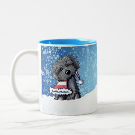 Bouvier des Flandres Weihnachts-Tasse Zweifarbige Tasse