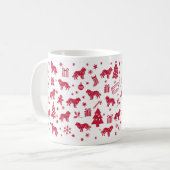 Bouvier des Flandres Weihnachtsdesign Kaffeetasse (Vorderseite Links)