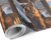 Bouvier des Flandres - Weihnachtsfeiertage Geschenkpapier (Rolleneckpunkt)