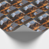 Bouvier des Flandres - Weihnachtsfeiertage Geschenkpapier (Ecke)