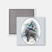 Bouvier des Flandres Weihnachtsgeschenke Magnet (Vorderseite/Rückseite)