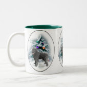 Bouvier des Flandres Weihnachtsgeschenke Zweifarbige Tasse (Links)