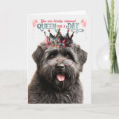 Bouvier Dog Queen für Day Funny Birthday Karte (Vorderseite)