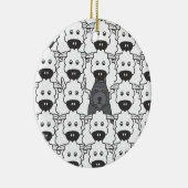 Bouvier in den Schafen Keramikornament (Rechts)