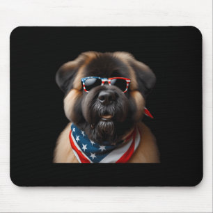 Bouviers des Flandres Dog 4. Juli American Ind. Mousepad
