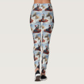 Bouviers Des Flandres Dog in Sledge Weihnachten Leggings (Rückseite)