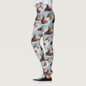 Bouviers Des Flandres Dog in Sledge Weihnachten Leggings (Links)