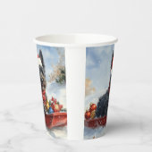 Bouviers Des Flandres Dog in Sledge Weihnachten Pappbecher (Links)