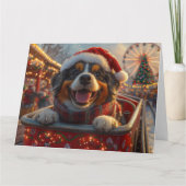 Bouviers des Flandres Dog Roller Untersetzer Weihn Karte (Vorderseite)