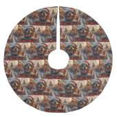 Bouviers des Flandres Dog Roller Untersetzer Weihn Polyester Weihnachtsbaumdecke (Vorderseite)