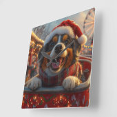 Bouviers des Flandres Dog Roller Untersetzer Weihn Quadratische Wanduhr (Winkel)