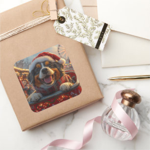 Bouviers des Flandres Dog Roller Untersetzer Weihn Quadratischer Aufkleber