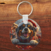 Bouviers des Flandres Dog Roller Untersetzer Weihn Schlüsselanhänger (Vorderseite)