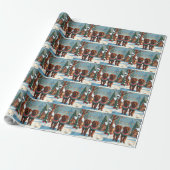 Bouviers des Flandres Dogs Christmas Snow Holiday  Geschenkpapier (Ungerollt)