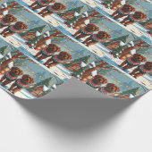 Bouviers des Flandres Dogs Christmas Snow Holiday  Geschenkpapier (Ecke)