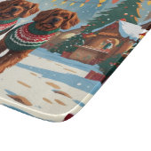 Bouviers des Flandres Dogs Christmas Snow Holiday Schneidebrett (Ecke)