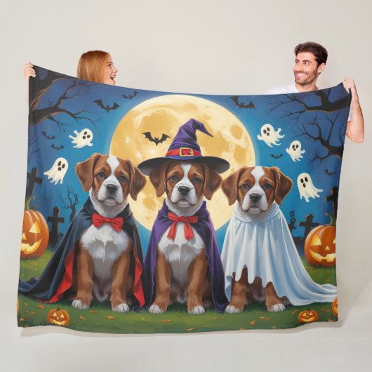Bouviers Des Flandres Dogs Pumpkin Halloween Funny Fleecedecke (Beispiel)