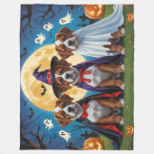 Bouviers Des Flandres Dogs Pumpkin Halloween Funny Fleecedecke (Vorderseite)