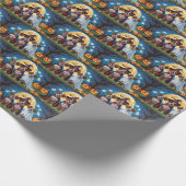 Bouviers Des Flandres Dogs Pumpkin Halloween Funny Geschenkpapier (Ecke)