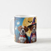 Bouviers Des Flandres Dogs Pumpkin Halloween Funny Kaffeetasse (Vorderseite Links)