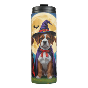 Bouviers Des Flandres Dogs Pumpkin Halloween Funny Thermosbecher