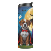 Bouviers Des Flandres Dogs Pumpkin Halloween Funny Thermosbecher (Nach links gedreht)